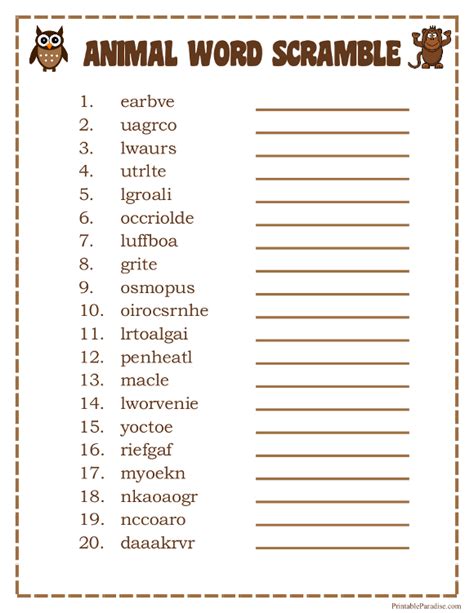 word scramble game